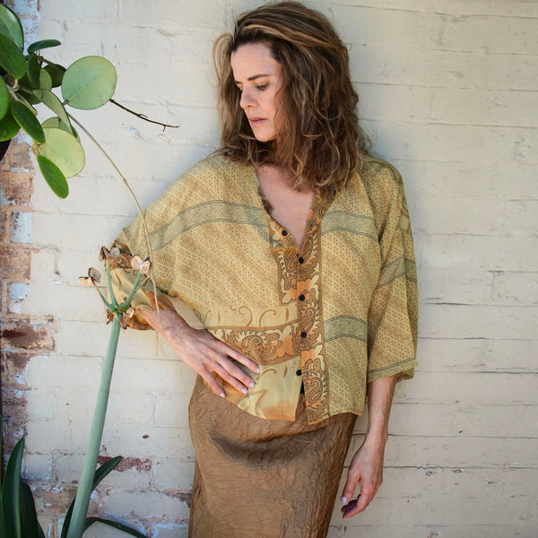 Silk Bella Shirt – Honey