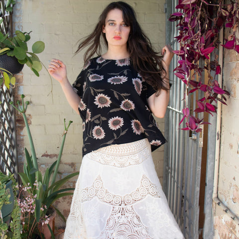 Button Back Top – Onyx