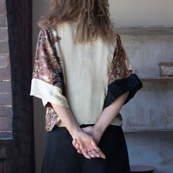 Short Silk Kimono – Sunflower