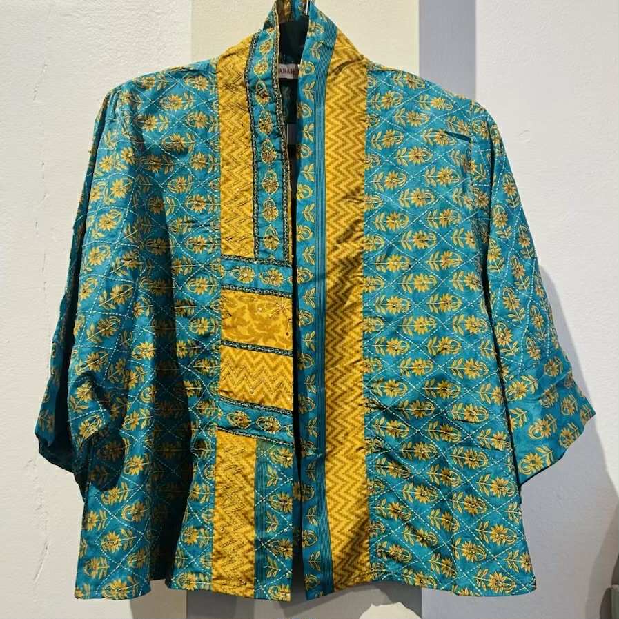 Short Silk Kimono – Sky