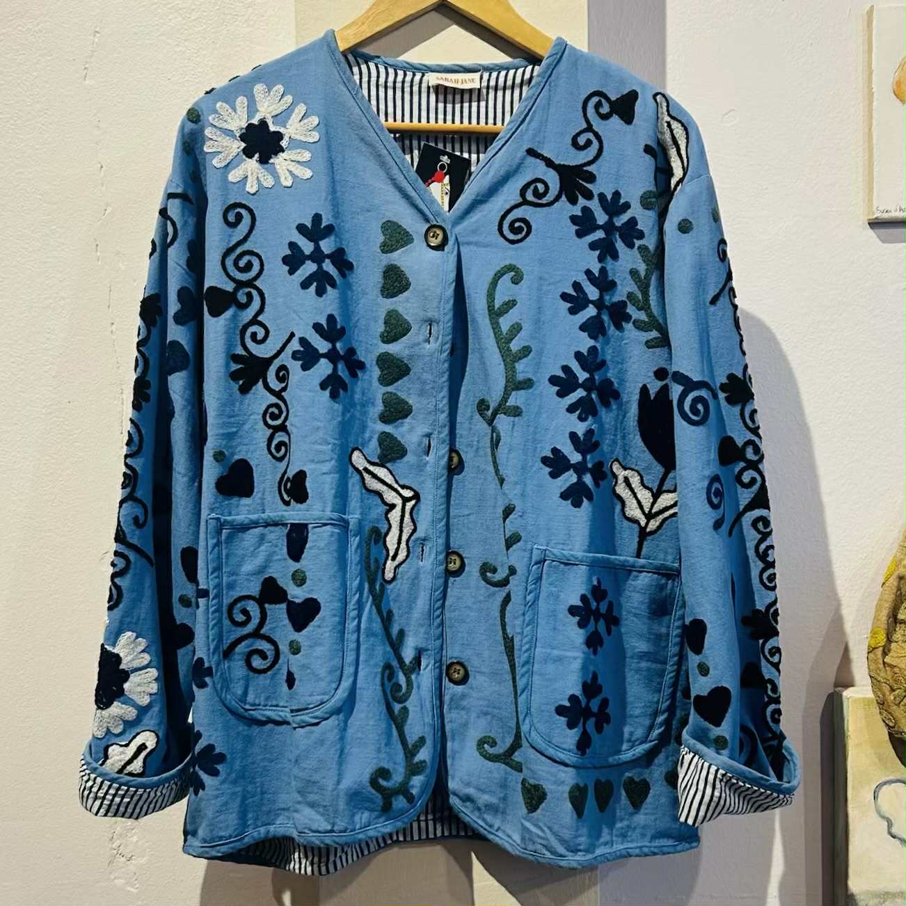Cotton Peacock Jacket – Sky