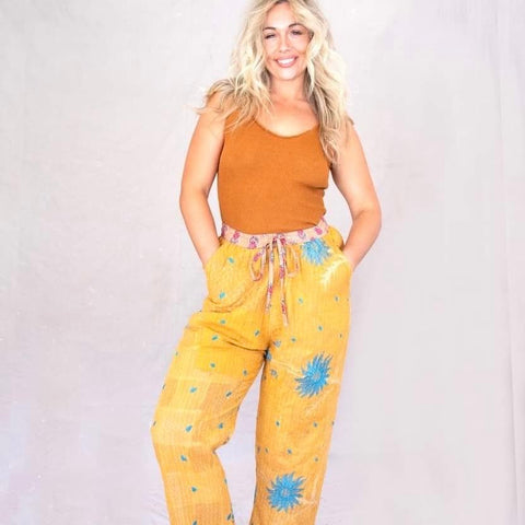 Kantha Pants – Buttercup (M)