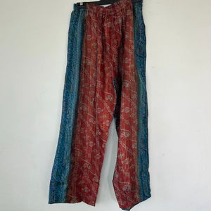 Silk Overstitched Pants – Carmine (S)