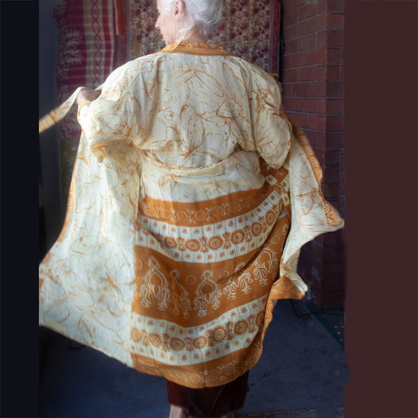 Long Silk Kimono – Saffron
