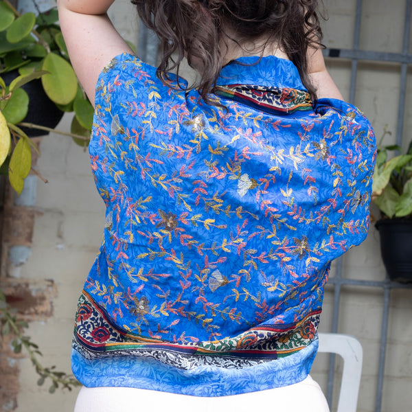 Silk Tie Top – Cobalt (L)