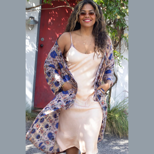 Cotton Kimono – Blue