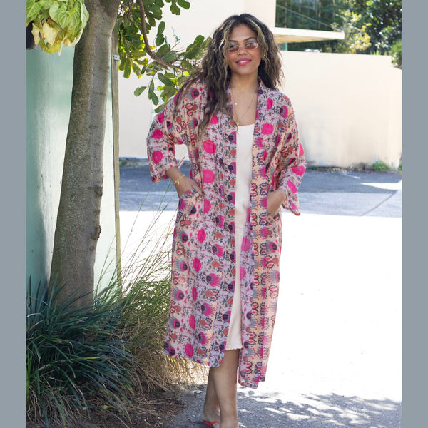 Cotton Kimono – Pink
