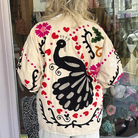 Cotton Peacock Jacket – Pearl