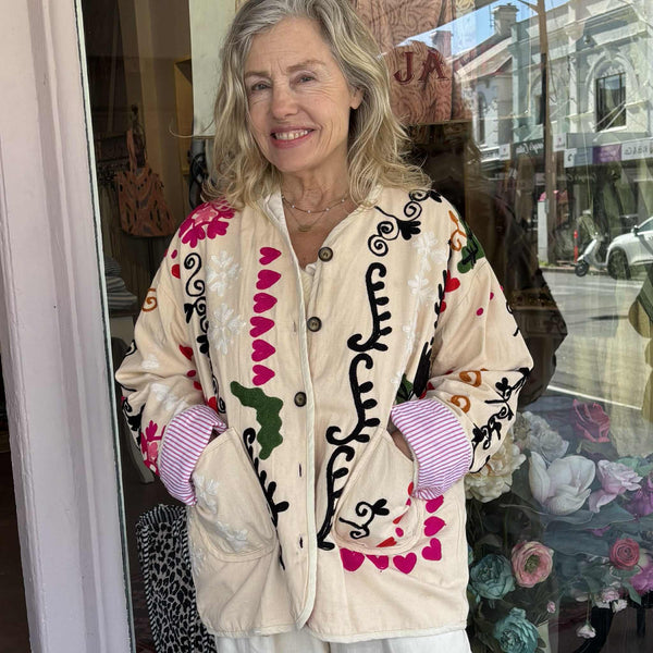Cotton Peacock Jacket – Pearl