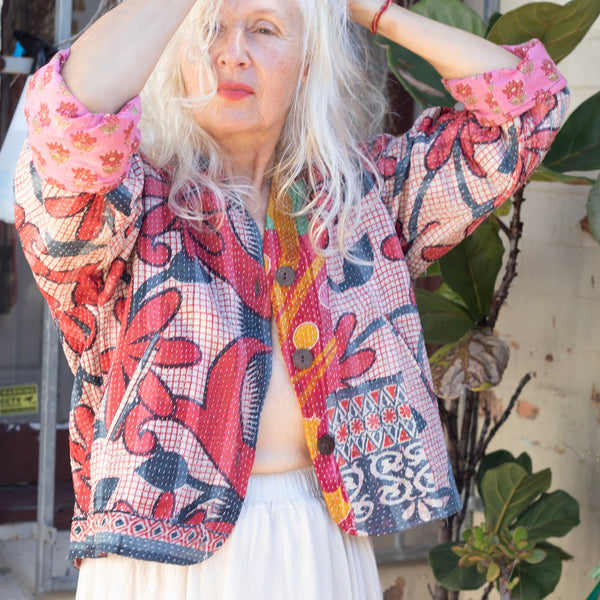 Short Kantha Jacket - Daisy
