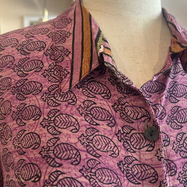 Daisy Silk Shirt – Pink