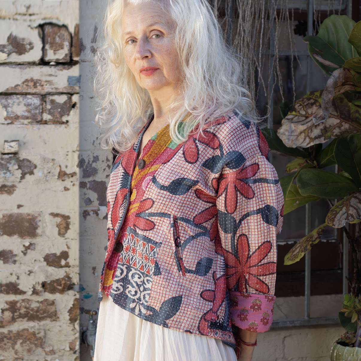 Short Kantha Jacket - Daisy