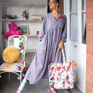 Cotton Midi Dress – Slate