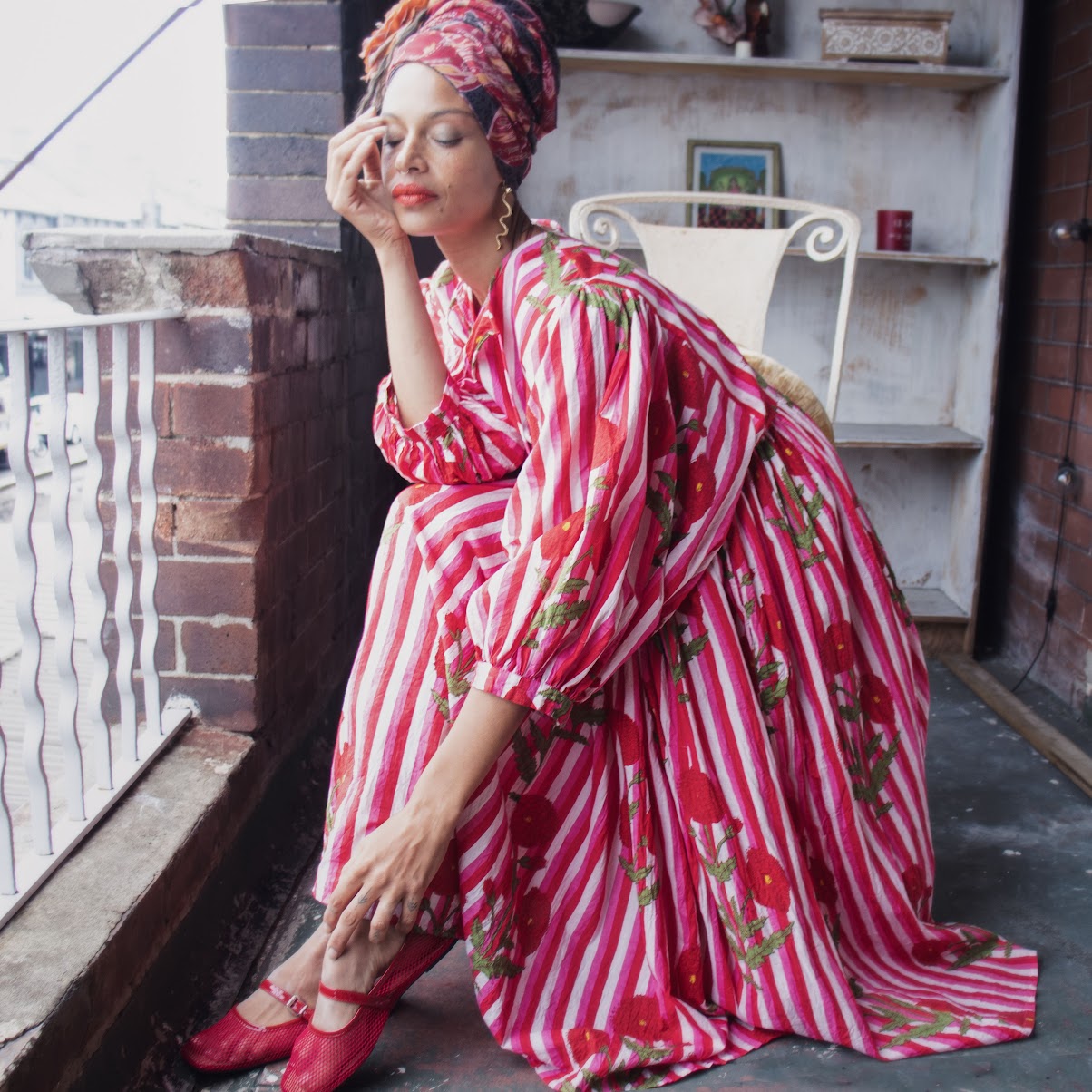 Cotton Midi Dress – Candy (L)
