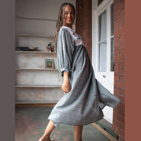 Cotton Midi Dress – Sage