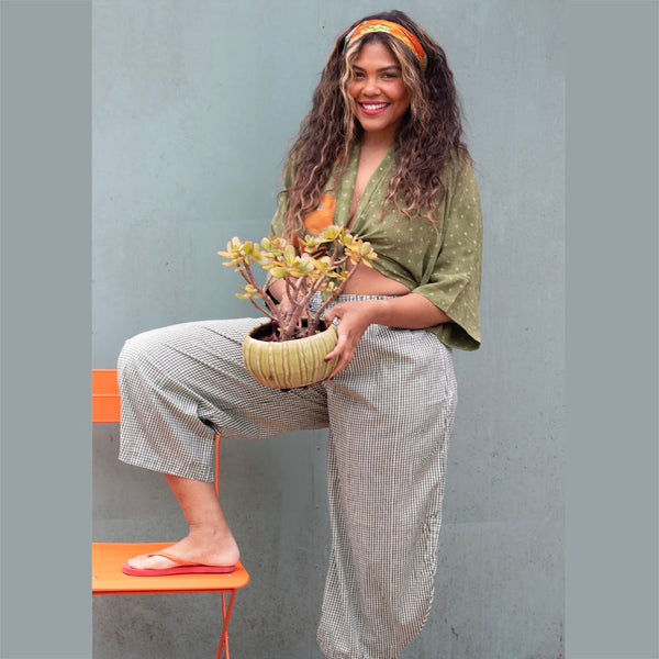 Cotton Barrel Pants – Green (M)