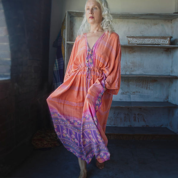 Silk Onoki Dress – Neon