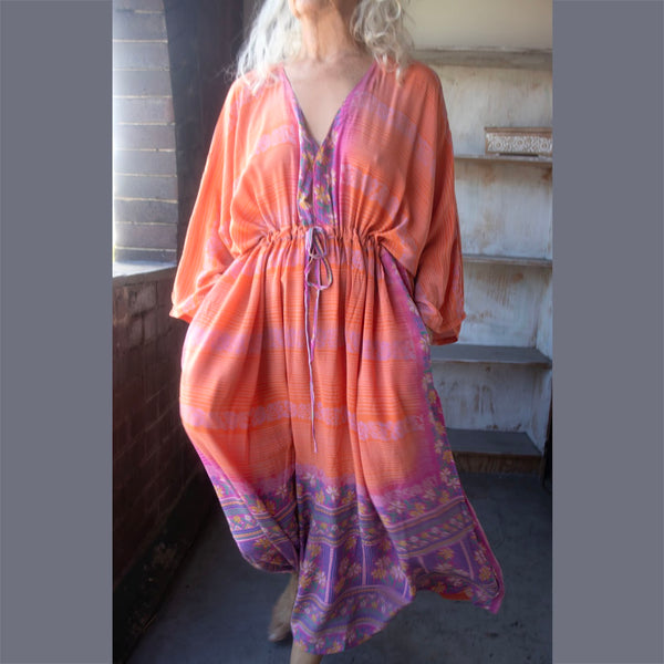 Silk Onoki Dress – Neon