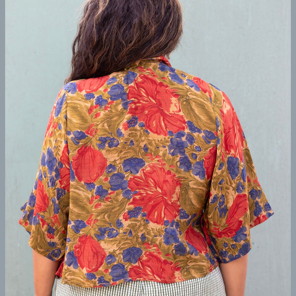 Short Silk Kimono – Hibiscus
