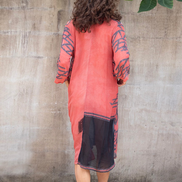 Silk Ida Dress – Coral