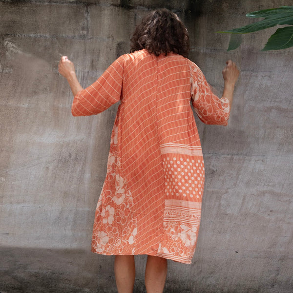 Silk Ida Dress – Peach (M)