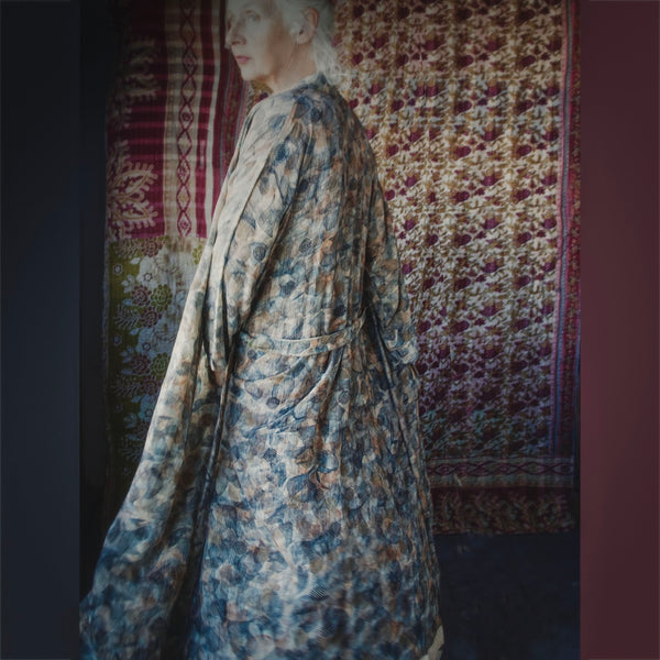 Long Silk Kimono – Sepia