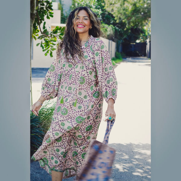 Cotton Kaftan – Sage