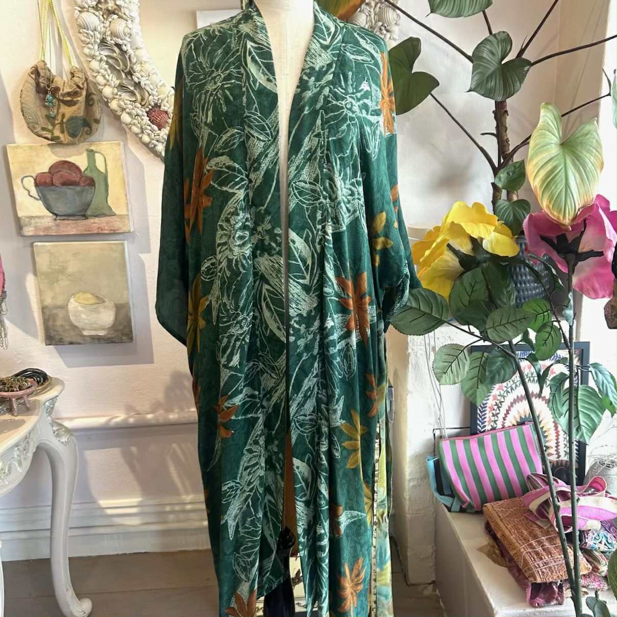 Long Silk Kimono – Jade