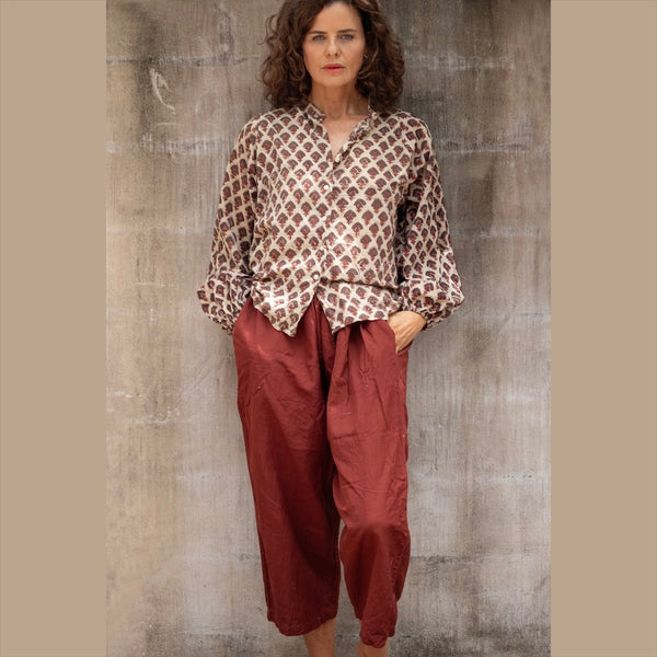 Linen Pants – Rust
