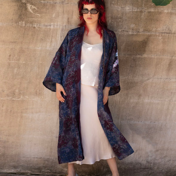 Long Silk Kimono – Mulberry