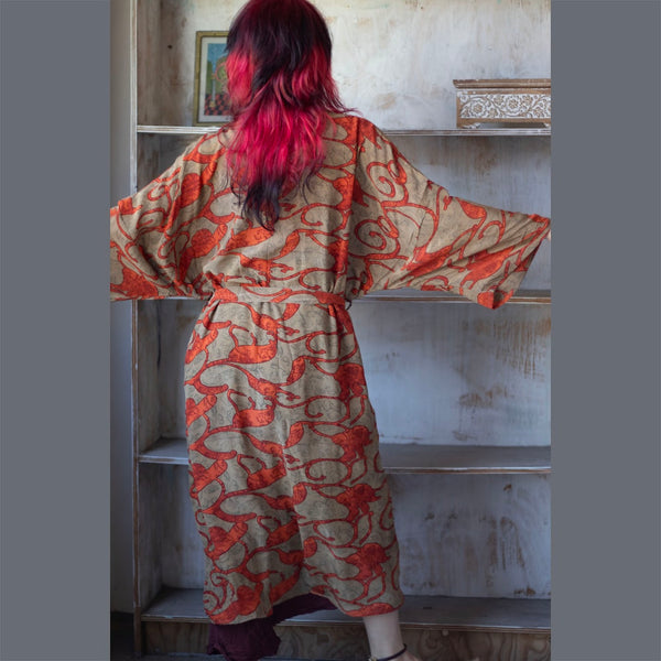 Long Silk Kimono – Autumn