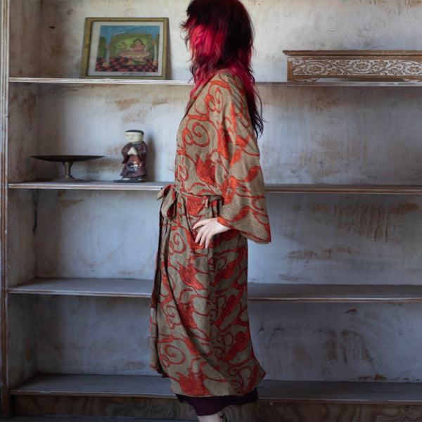 Long Silk Kimono – Autumn
