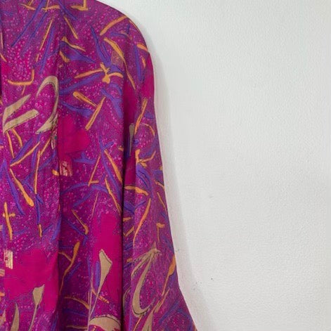 Short Silk Kimono – Magenta