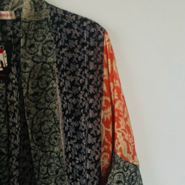 Short Silk Kimono – Midnight