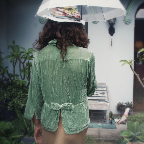 Silk Velvet Jacket – Mint (M)