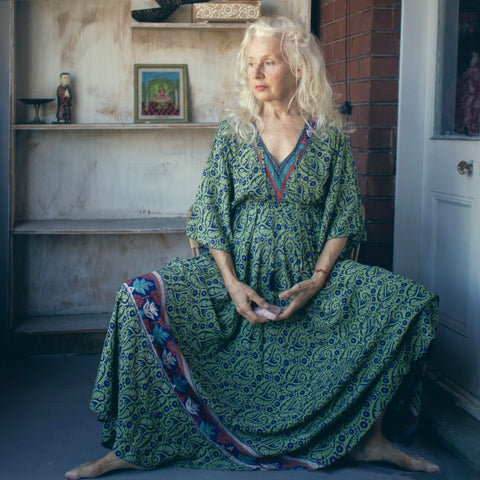 Silk Maxi Dress – Mint