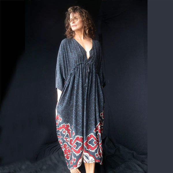 Silk Onoki Dress – Midnight