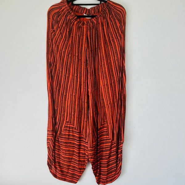 Rayon Pants – Tangerine Stripe