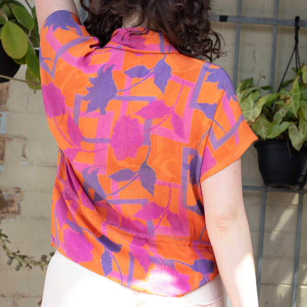 Silk Tie Top – Flora (L)
