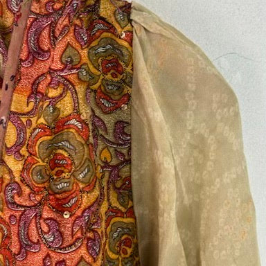 Silk & Velvet Wrap Top – Rajasthan