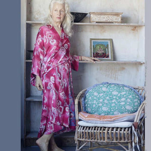 Long Silk Kimono – Pink