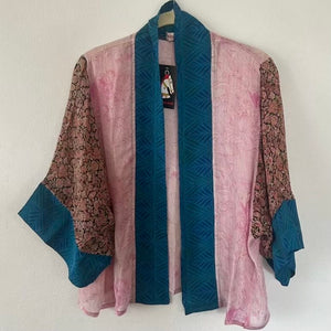 Short Silk Kimono – Blush