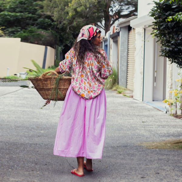 Cotton Gypsy Skirt – Pink (L)