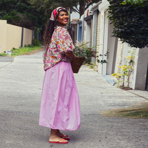Cotton Gypsy Skirt – Pink (L)
