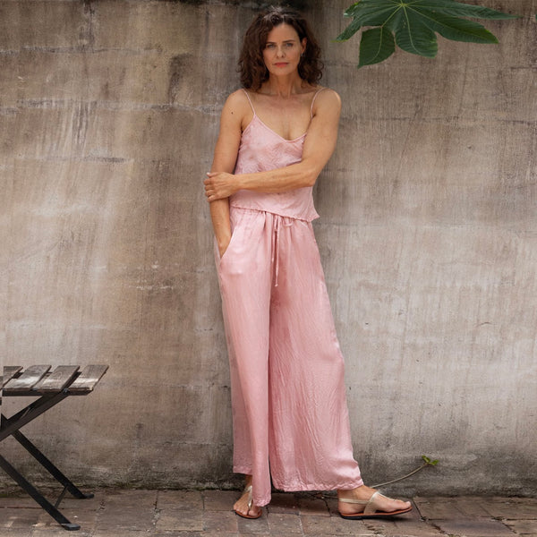 Silk Pants – Blush (M)