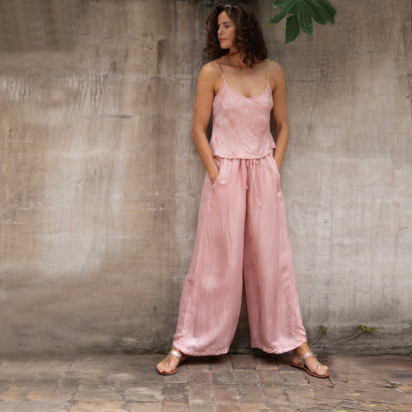 Silk Pants – Blush (M)