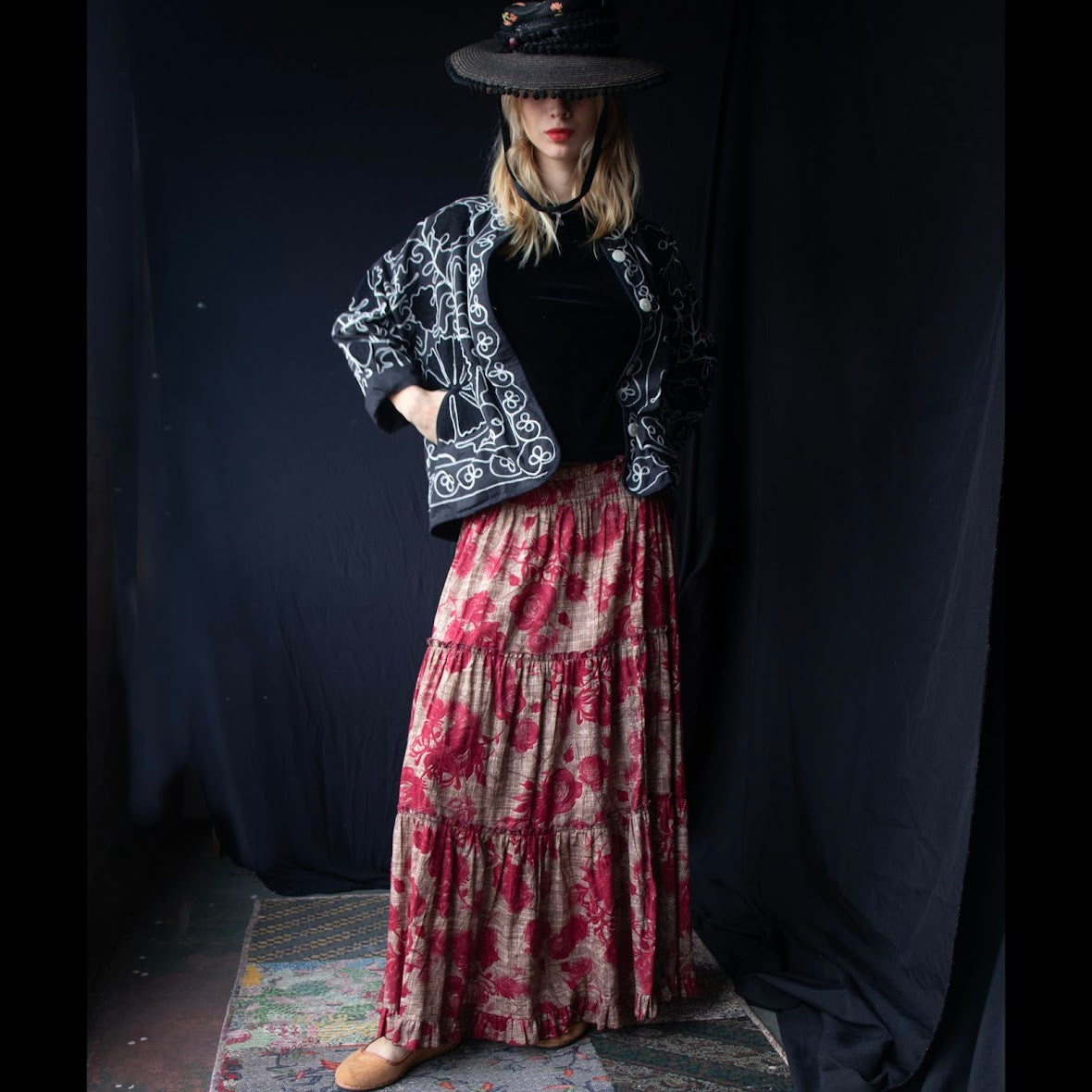 Cotton Ruffle Skirt – Rose