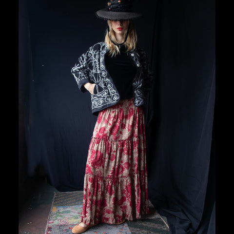 Cotton Ruffle Skirt – Rose