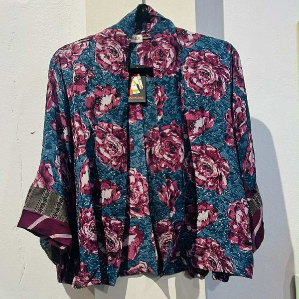 Short Silk Kimono – Dahlia