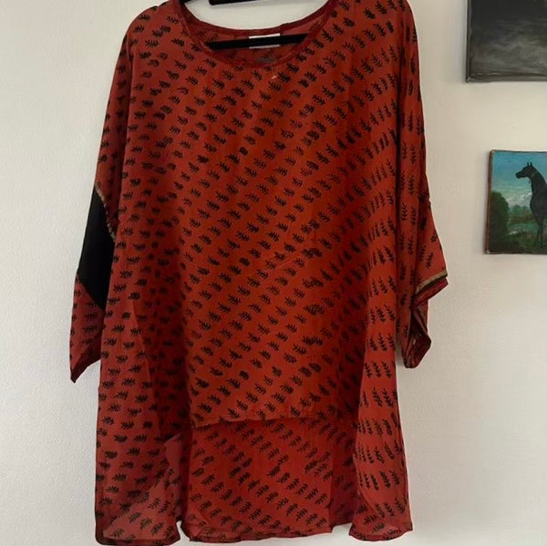 21 Silk Top – Rust